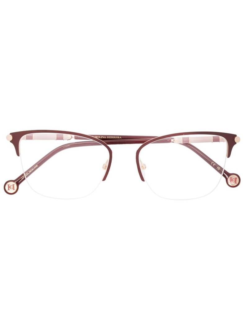 Carolina Herrera semi-rimless cat-eye glasses - Gold von Carolina Herrera