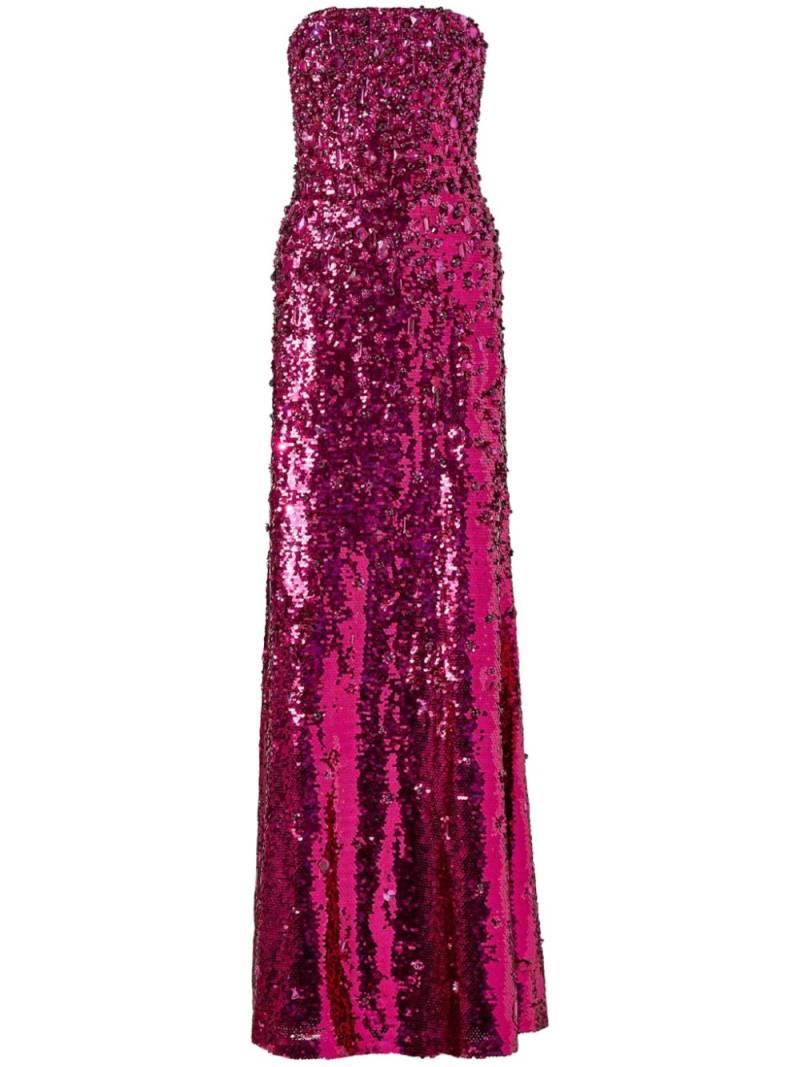 Carolina Herrera sequin-embellished maxi dress - Pink von Carolina Herrera