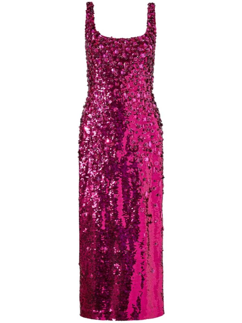 Carolina Herrera sequin-embellished midi dress - Pink von Carolina Herrera