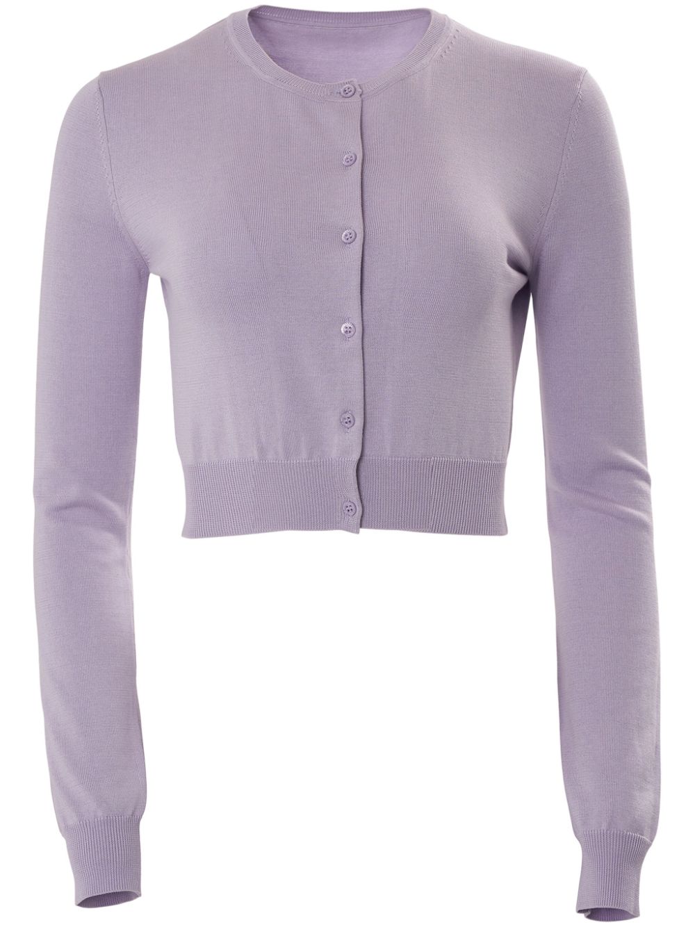 Carolina Herrera silk-blend cropped cardigan - Purple von Carolina Herrera