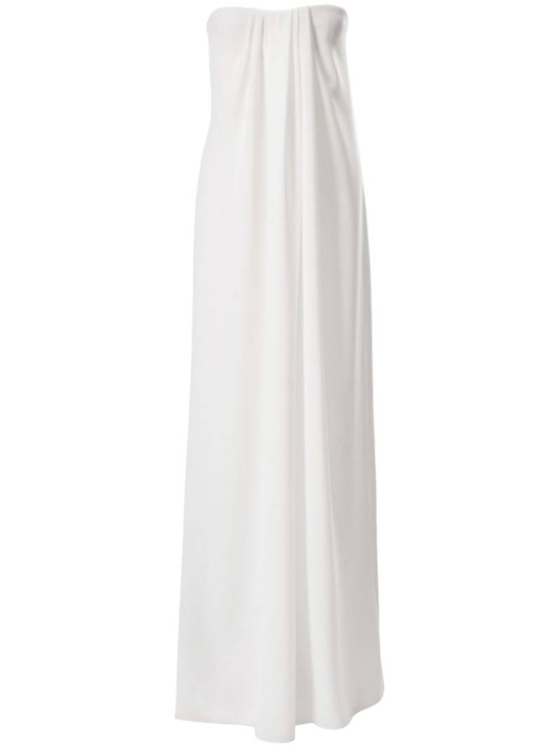 Carolina Herrera strapless draped gown - White von Carolina Herrera