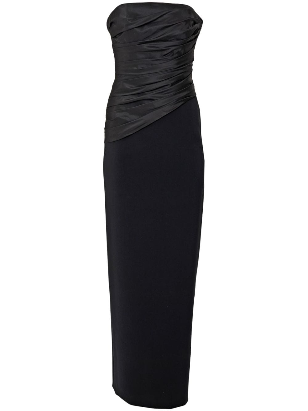 Carolina Herrera strapless ruched bodice gown - Black von Carolina Herrera