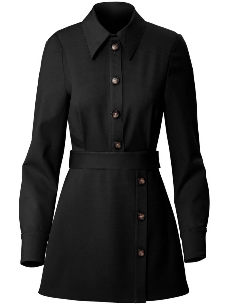 Carolina Herrera stretch-wool asymmetric shirtdress - Black von Carolina Herrera