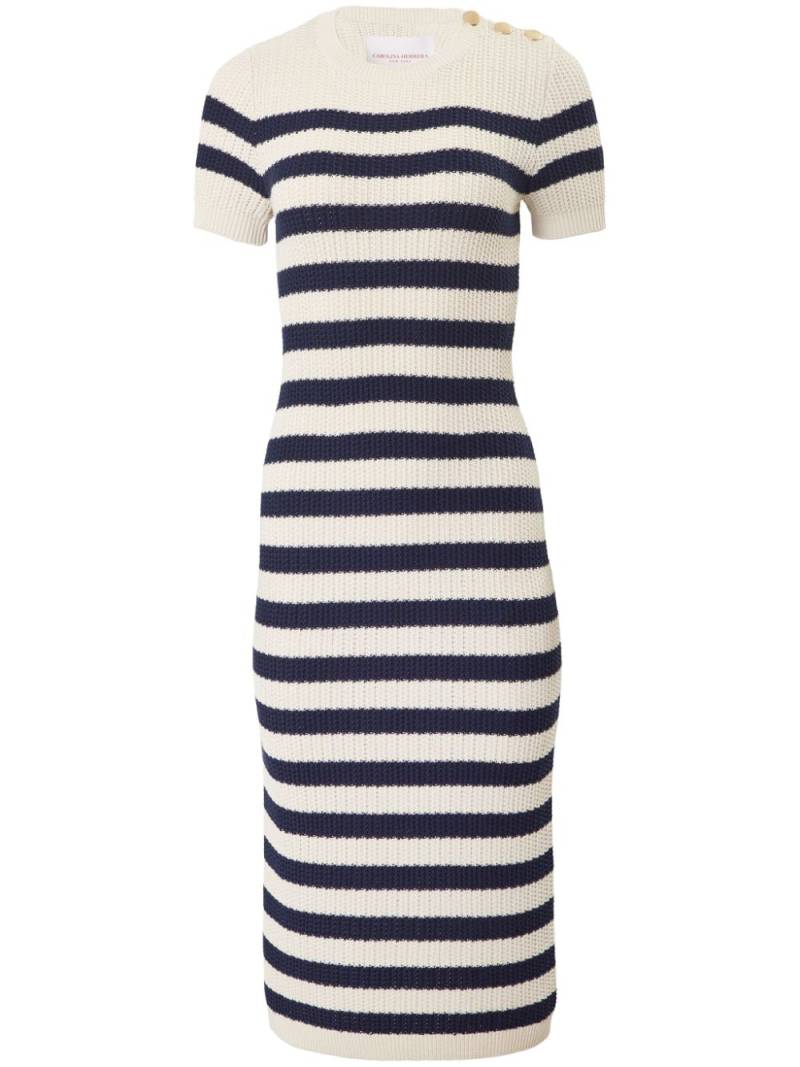 Carolina Herrera stripe-pattern knitted dress - White von Carolina Herrera