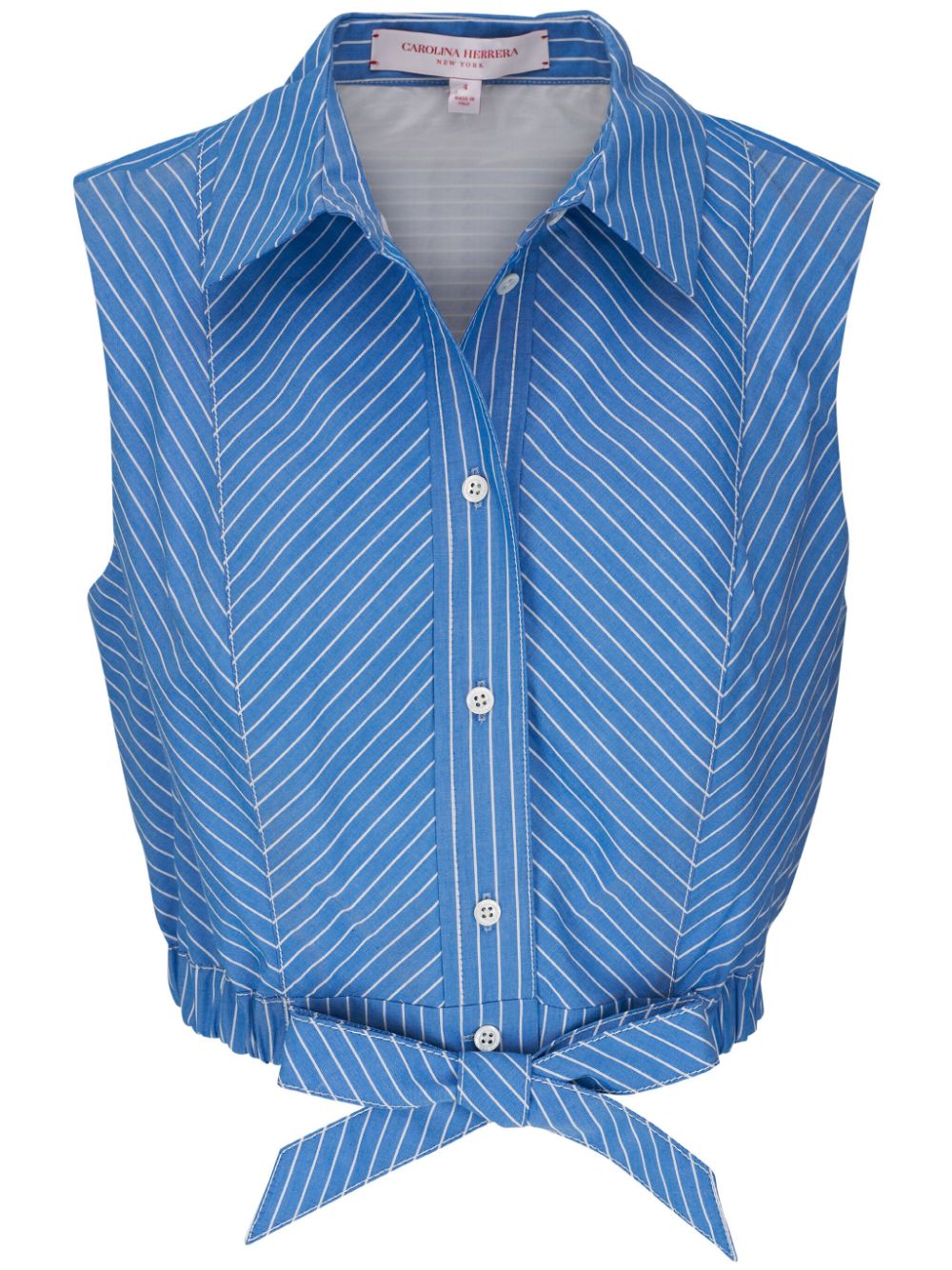 Carolina Herrera striped cotton shirt - Blue von Carolina Herrera