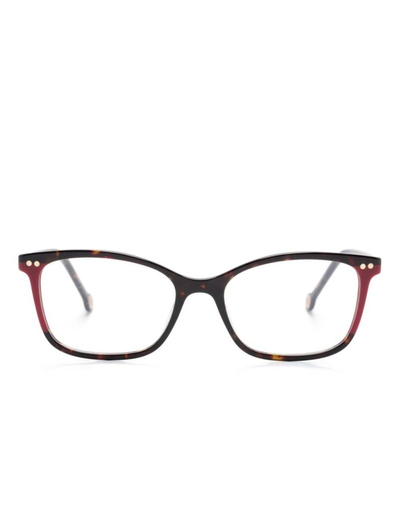 Carolina Herrera tortoiseshell square-frame glasses - Brown von Carolina Herrera