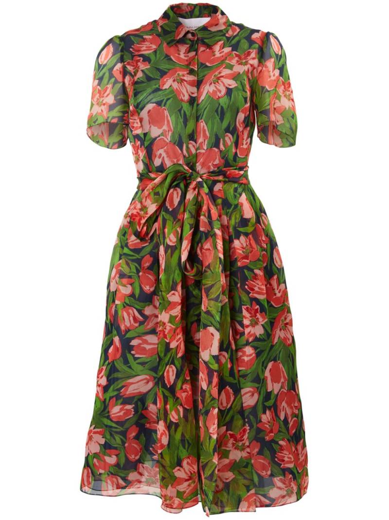 Carolina Herrera tulip-print silk shirt dress - Green von Carolina Herrera