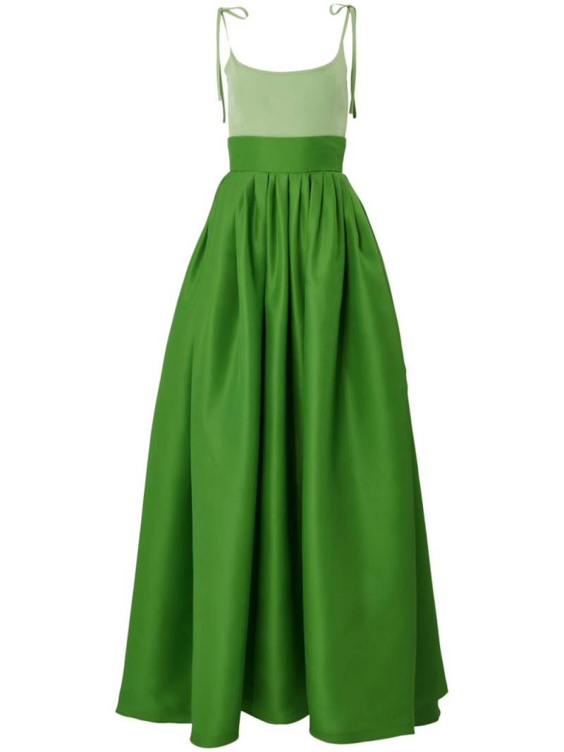 Carolina Herrera two-tone silk gown - Green von Carolina Herrera