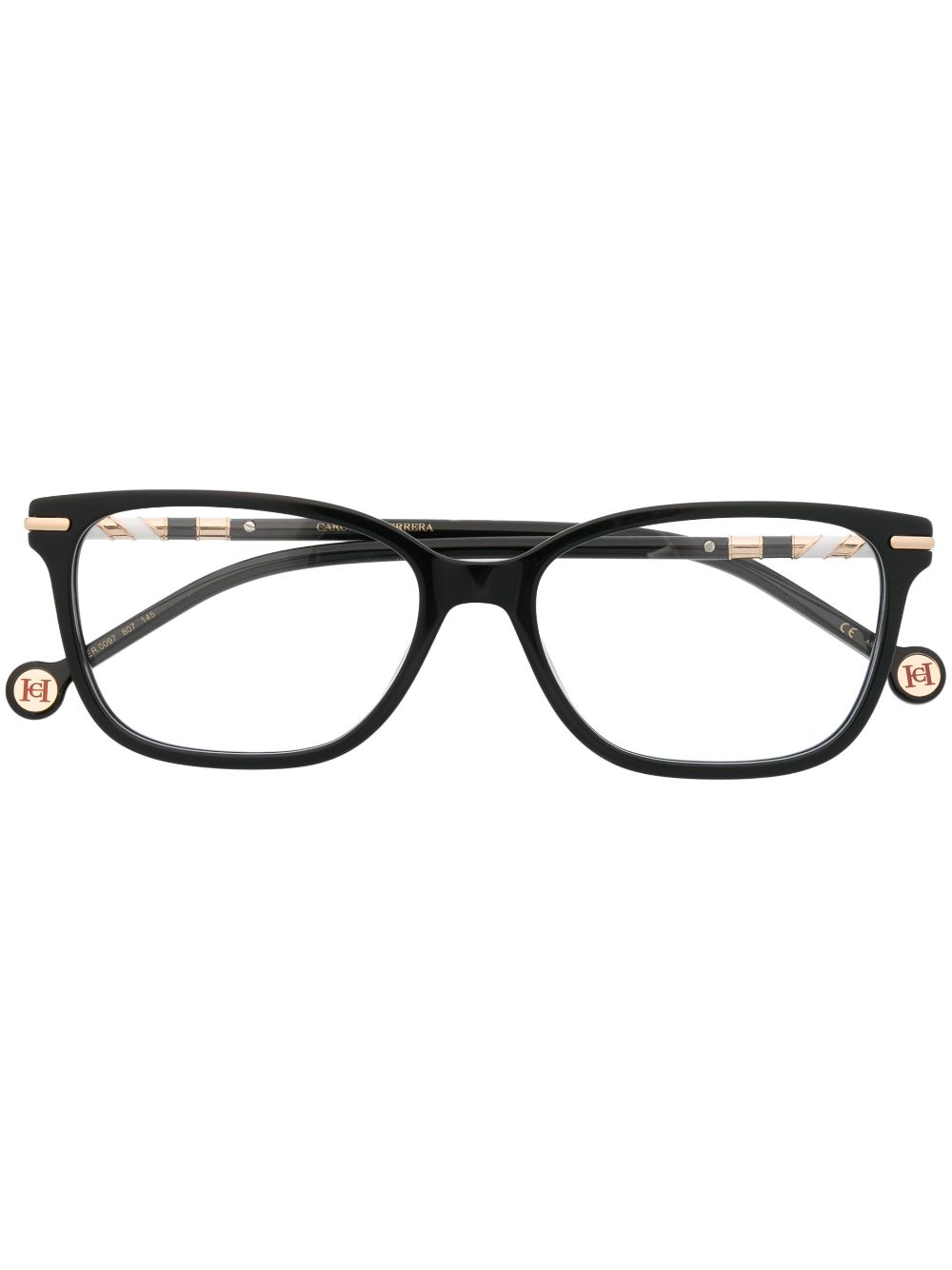 Carolina Herrera wayfarer-frame glasses - Black von Carolina Herrera