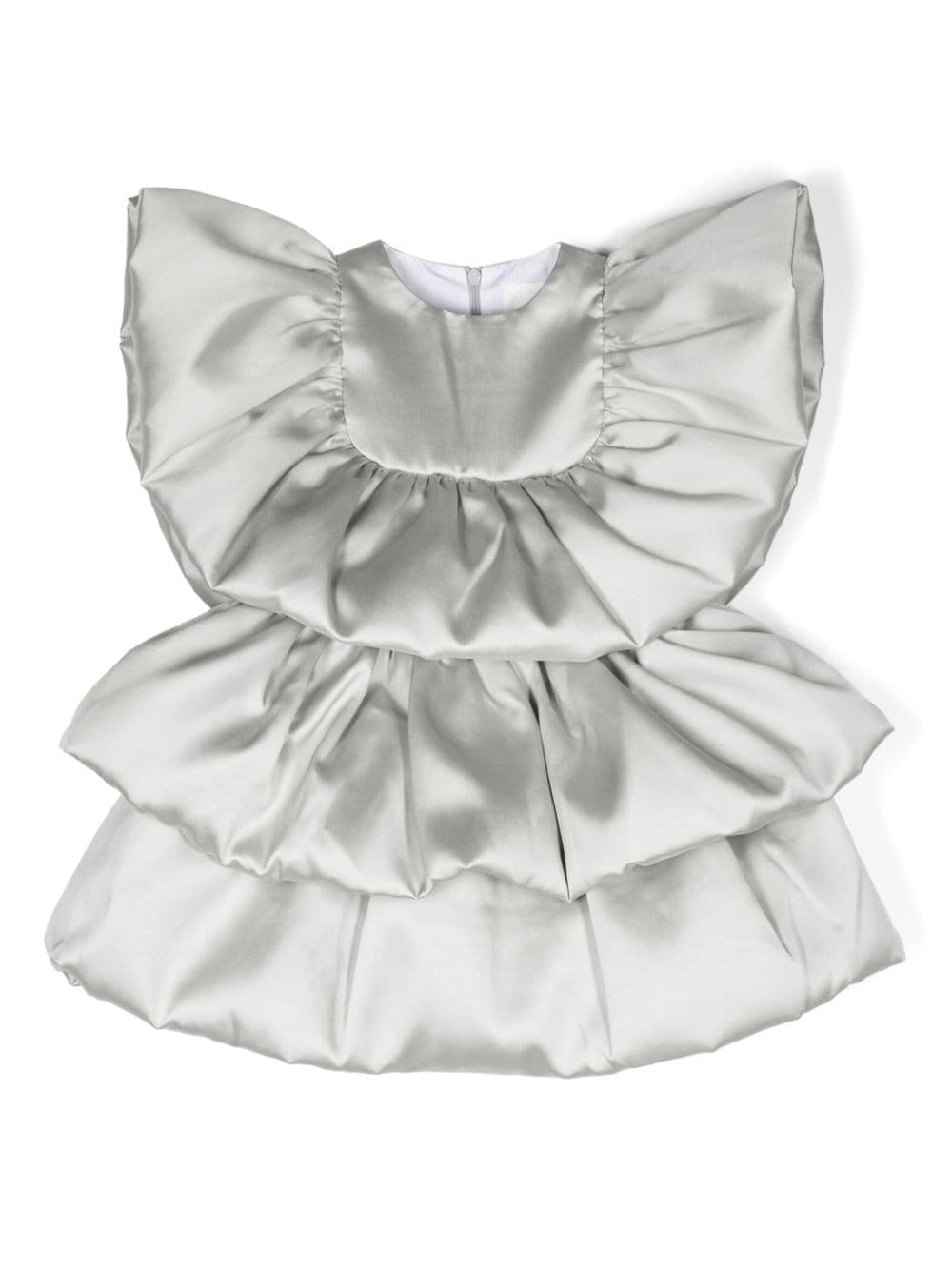 Caroline Bosmans ruffled tiered dress - Silver von Caroline Bosmans