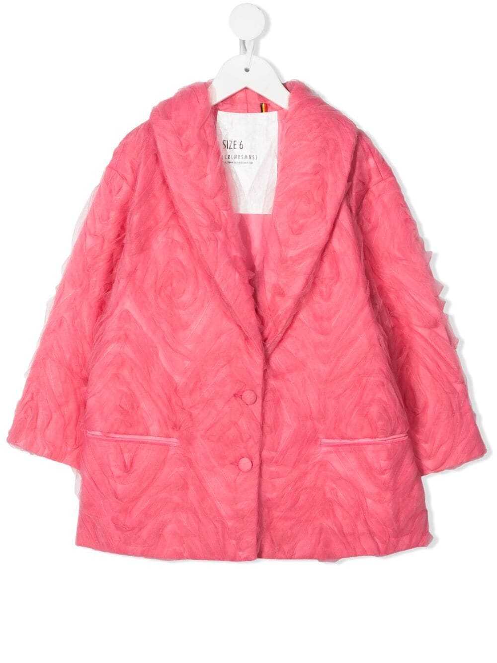 Caroline Bosmans tulle-overlay single-breasted jacket - Pink von Caroline Bosmans