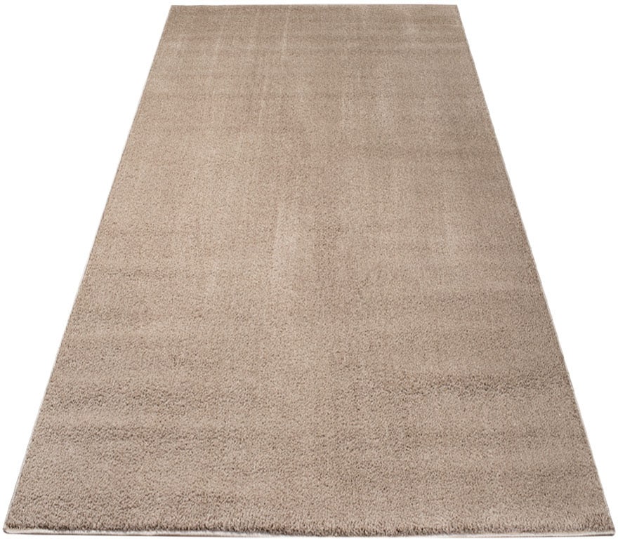 Carpet City Bettumrandung »Softshine 2236«, (Set, 3 tlg.), Bettvorleger, Hochflor, Uni-Farben, besonders weich, Läuferset von Carpet City