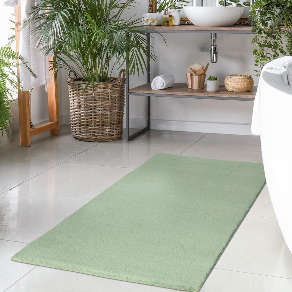 Carpet City Badematte »Topia Mats, Badteppich uni«, rutschhemmend beschichtet, strapazierfähig, Hochflor, Kaninchen Haptik, Polyester, Badezimmerteppich, waschbar Carpet City Badematte »Topia Mats, Badteppich uni«, rutschhemmend beschichtet, strapazierfähig, Hochflor, Kaninchen Haptik, Polyester, Badezimmerteppich, waschbar von Carpet City