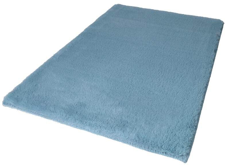 Carpet City Badematte »Topia Mats, Badteppich uni«, Höhe 14 mm, rutschhemmend beschichtet, strapazierfähig, Hochflor, Kaninchen Haptik, Polyester, Badezimmerteppich, waschbar von Carpet City