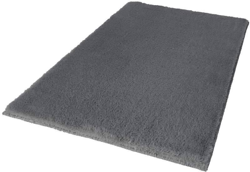 Carpet City Badematte »Topia Mats, Badteppich uni«, Höhe 14 mm, rutschhemmend beschichtet, strapazierfähig, Hochflor, Kaninchen Haptik, Polyester, Badezimmerteppich, waschbar von Carpet City