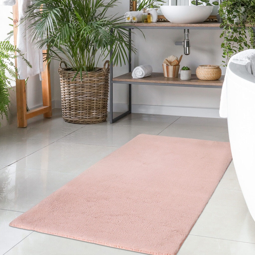 Carpet City Badematte »Topia Mats, Badteppich uni«, rutschhemmend beschichtet, strapazierfähig, Hochflor, Kaninchen Haptik, Polyester, Badezimmerteppich, waschbar Carpet City Badematte »Topia Mats, Badteppich uni«, rutschhemmend beschichtet, strapazierfähig, Hochflor, Kaninchen Haptik, Polyester, Badezimmerteppich, waschbar von Carpet City