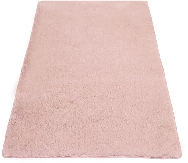 Carpet City Badematte »Topia Mats, Badteppich uni«, rutschhemmend beschichtet, strapazierfähig, Hochflor, Kaninchen Haptik, Polyester, Badezimmerteppich, waschbar von Carpet City