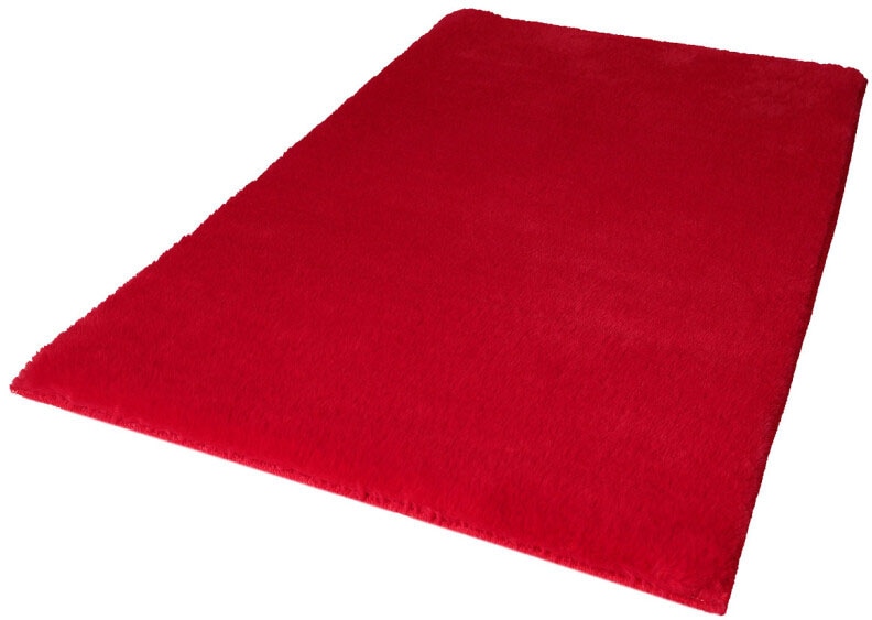 Carpet City Badematte »Topia Mats, Badteppich uni«, Höhe 14 mm, rutschhemmend beschichtet, strapazierfähig, Hochflor, Kaninchen Haptik, Polyester, Badezimmerteppich, waschbar von Carpet City