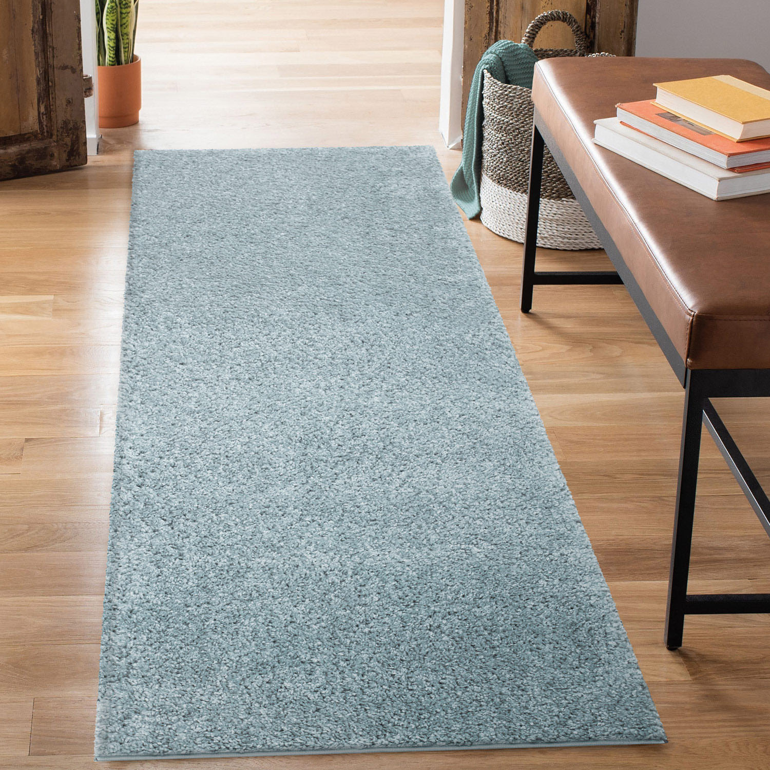 Carpet City Hochflor-Läufer »City Shaggy«, rechteckig, Teppich Einfarbig Uni, besonders flauschig-weich von Carpet City