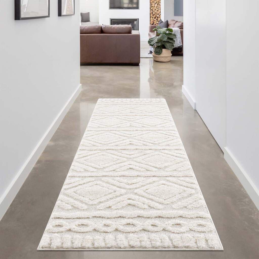 Carpet City Hochflor-Teppich »Focus 3382, Boho-Style«, rechteckig, 20 mm Höhe, besonders weich, Hoch Tief Struktur, Wohnzimmer, auch als Läufer von Carpet City