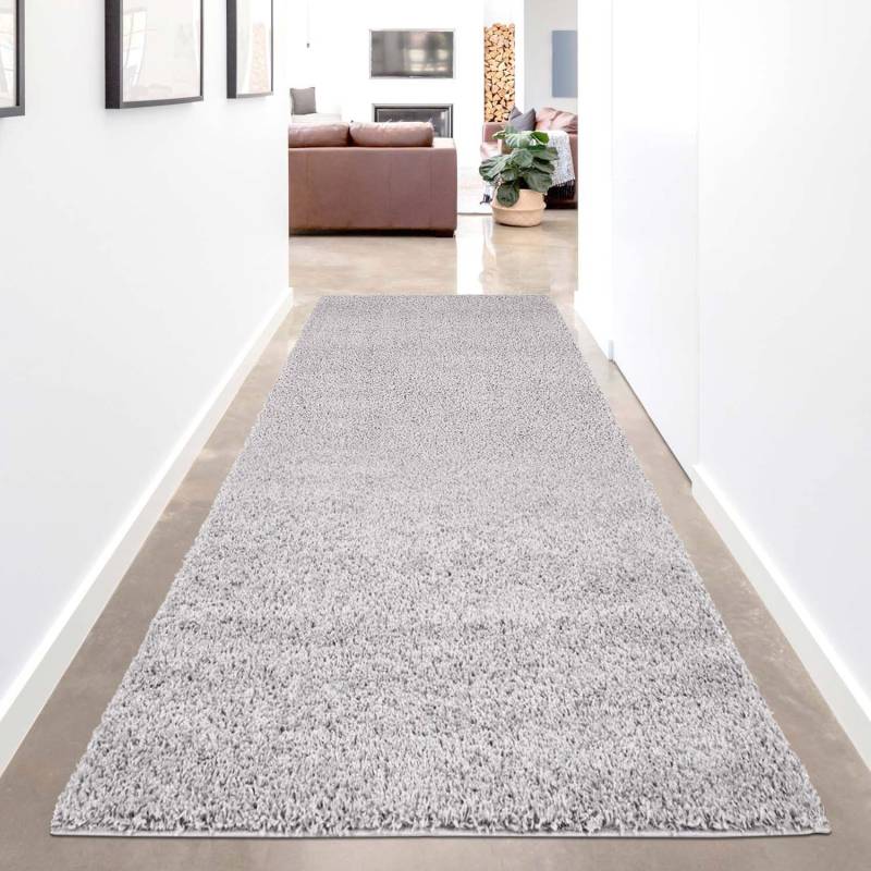 Carpet City Hochflor-Läufer »Shaggi uni 500«, rechteckig, 30 mm Höhe, Shaggy-Teppich, Uni Farben, ideal für Flur & Diele, Langflor, Weich von Carpet City