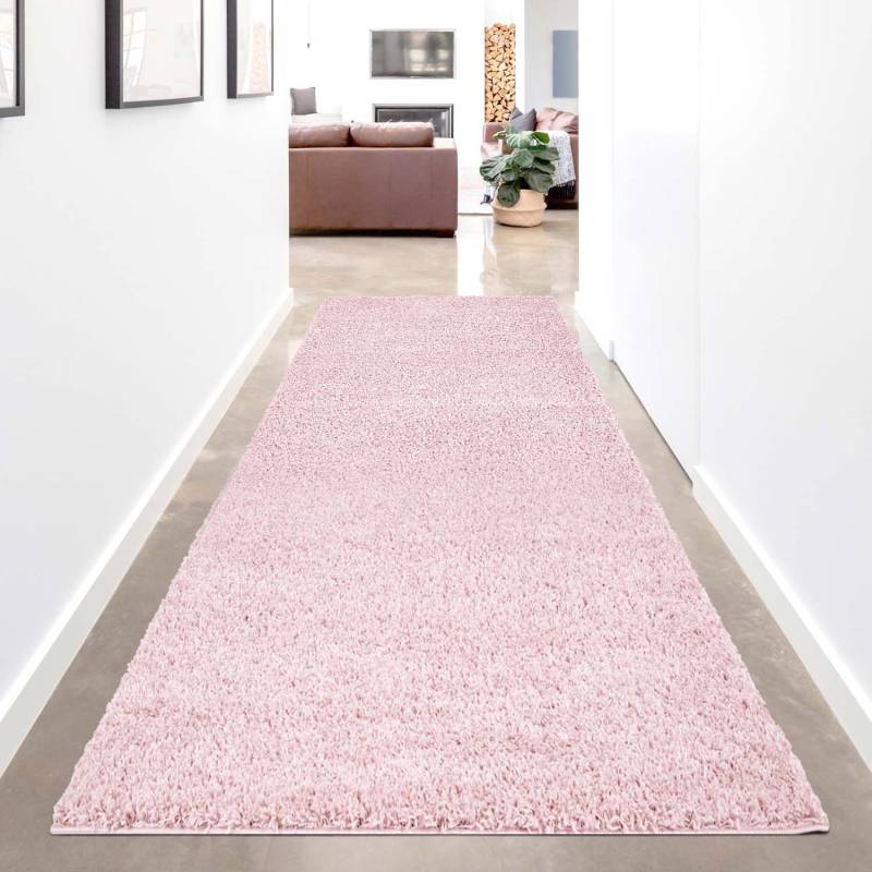 Carpet City Hochflor-Läufer »Shaggi uni 500«, rechteckig, 30 mm Höhe, Shaggy-Teppich, Uni Farben, ideal für Flur & Diele, Langflor, Weich von Carpet City