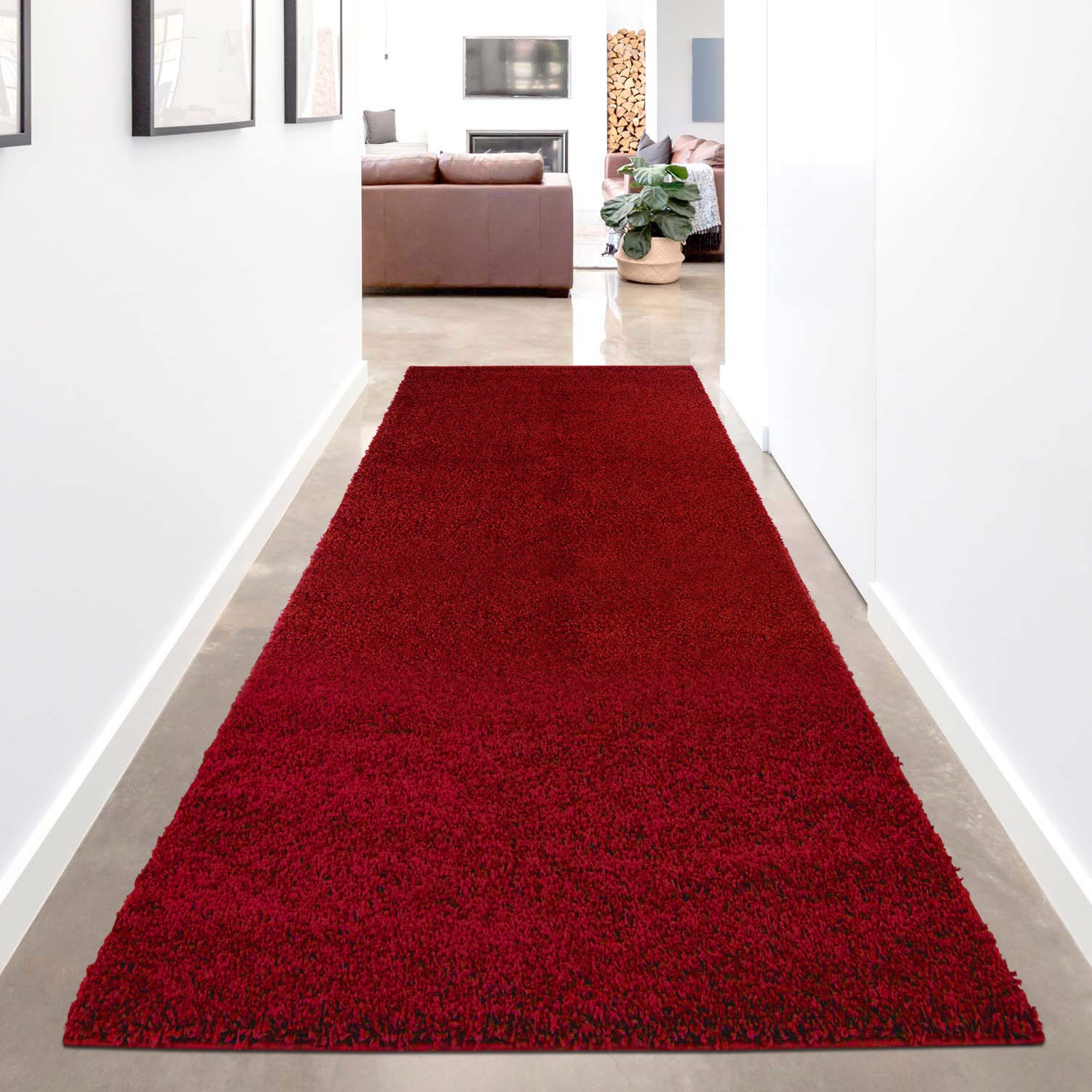 Carpet City Hochflor-Läufer »Shaggi uni 500«, rechteckig, Shaggy-Teppich, Uni Farben, ideal für Flur & Diele, Langflor, Weich von Carpet City