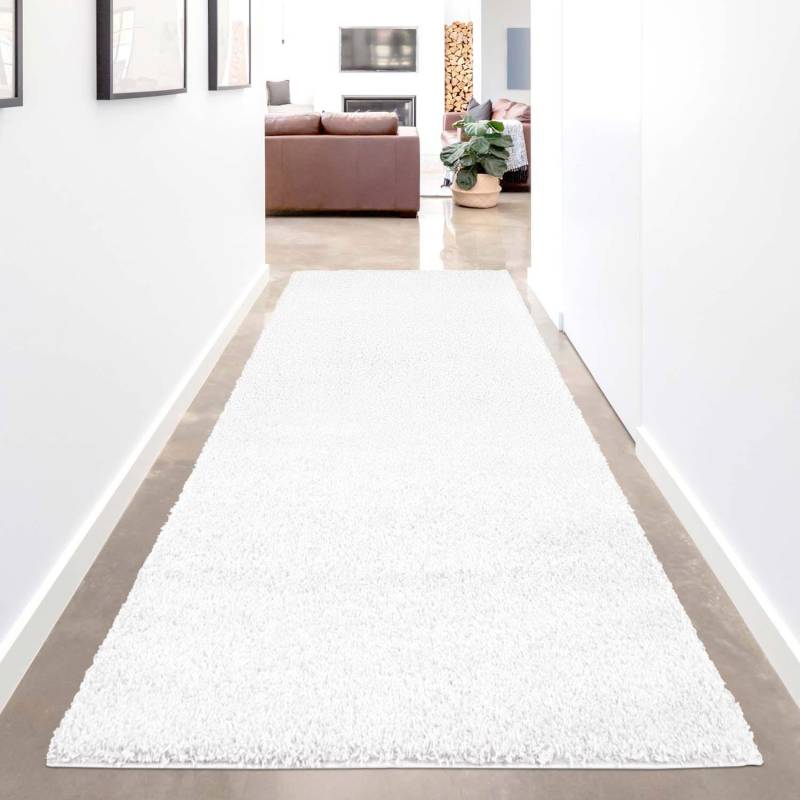 Carpet City Hochflor-Läufer »Shaggi uni 500«, rechteckig, Shaggy-Teppich, Uni Farben, ideal für Flur & Diele, Langflor, Weich von Carpet City