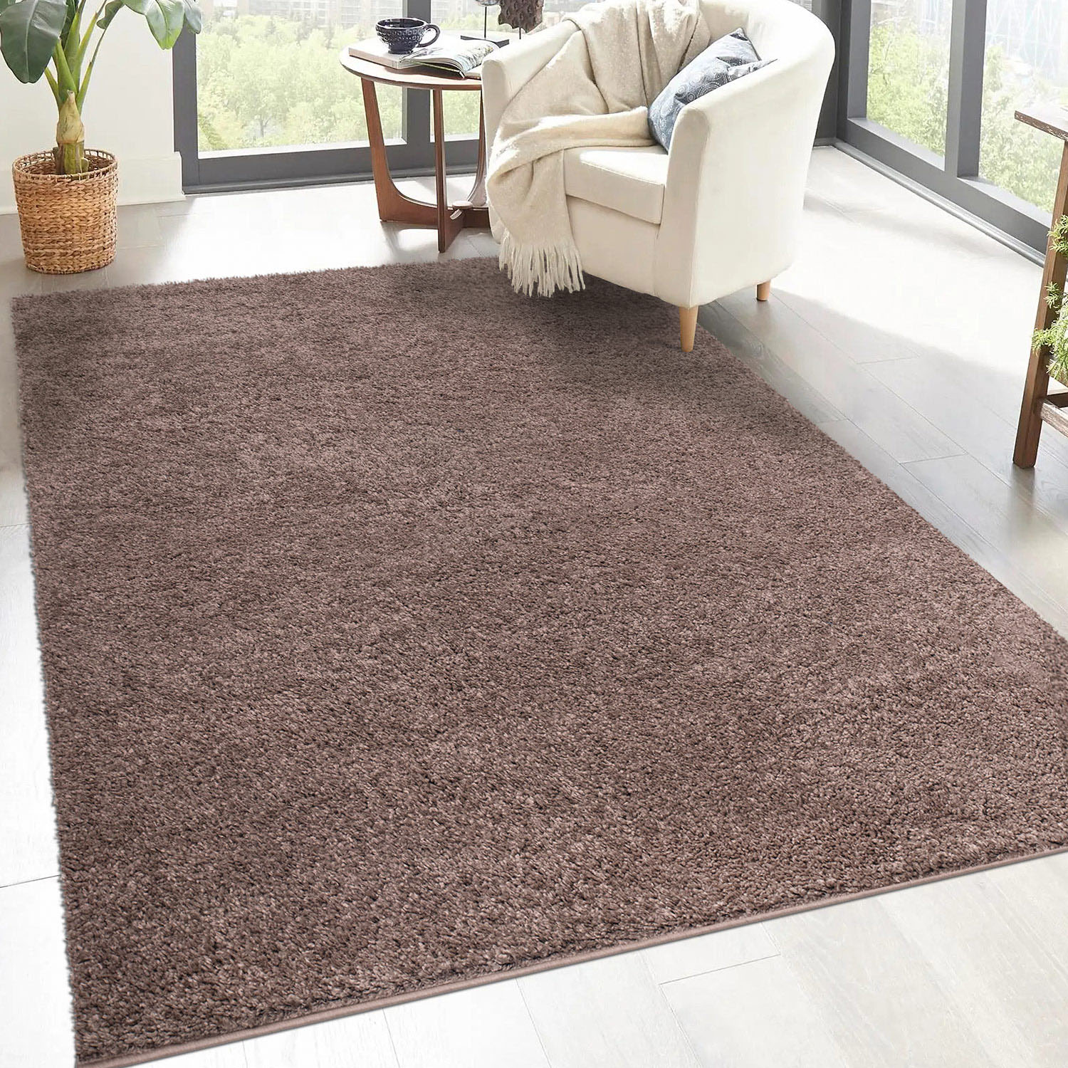 Carpet City Hochflor-Teppich »City Shaggy«, rechteckig, 30 mm Höhe, Robuster Langflor Teppich uni, besonders flauschig weich von Carpet City