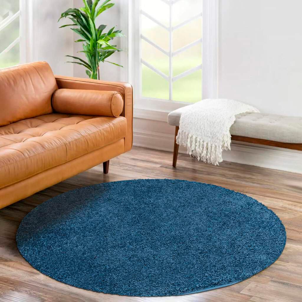 Carpet City Hochflor-Teppich »City Shaggy«, rund, Teppich Einfarbig Uni, besonders flauschig-weich von Carpet City