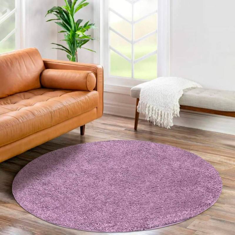 Carpet City Hochflor-Teppich »City Shaggy«, rund, 30 mm Höhe, Teppich Einfarbig Uni, besonders flauschig-weich von Carpet City