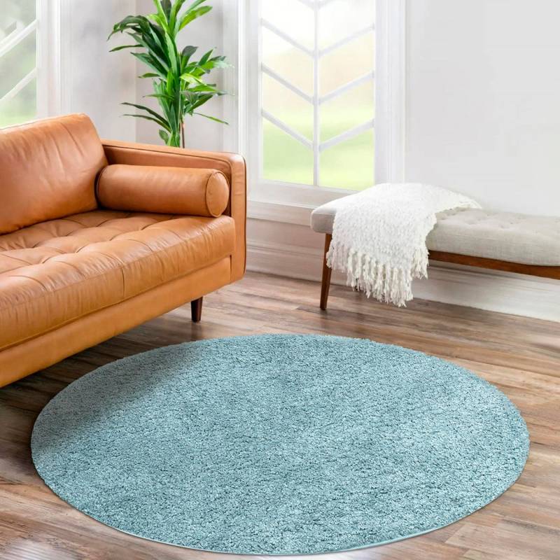 Carpet City Hochflor-Teppich »City Shaggy«, rund, 30 mm Höhe, Teppich Einfarbig Uni, besonders flauschig-weich von Carpet City