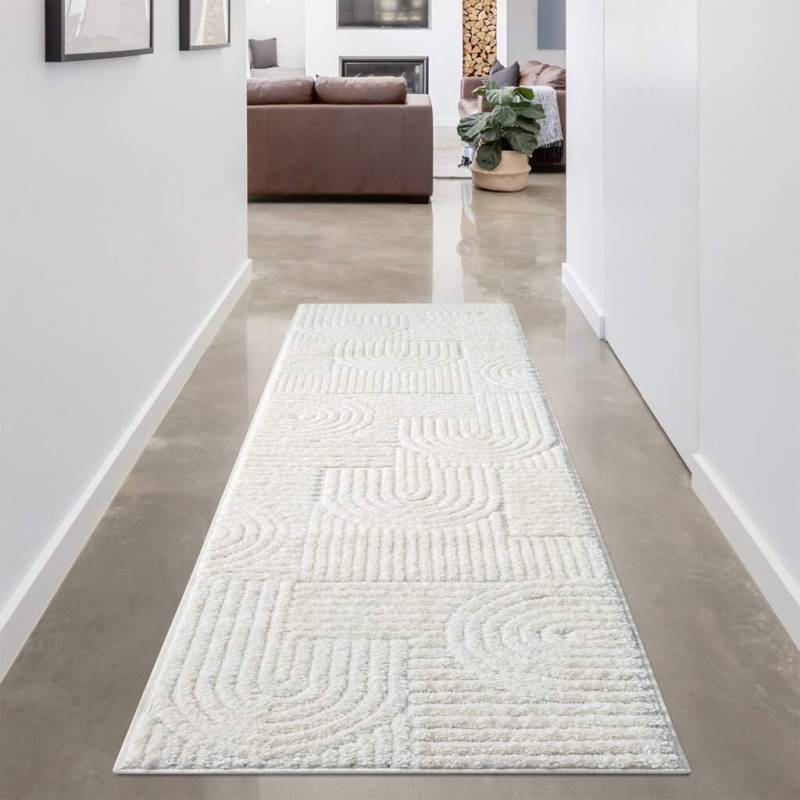 Carpet City Hochflor-Teppich »FOCUS765«, rechteckig, Boho-Teppich, Hochtief-Muster/ 3D-Effekt, für Wohnzimmer, Schlafzimmer von Carpet City