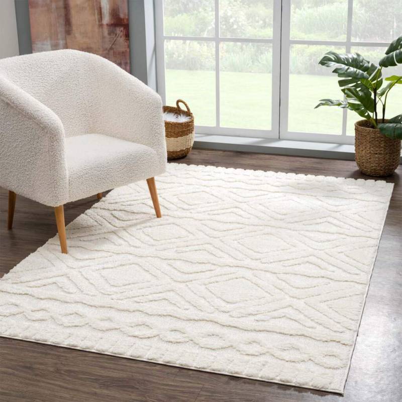 Carpet City Hochflor-Teppich »Focus 3382, Boho-Style«, rechteckig, 20 mm Höhe, besonders weich, Hoch Tief Struktur, Wohnzimmer, auch als Läufer von Carpet City