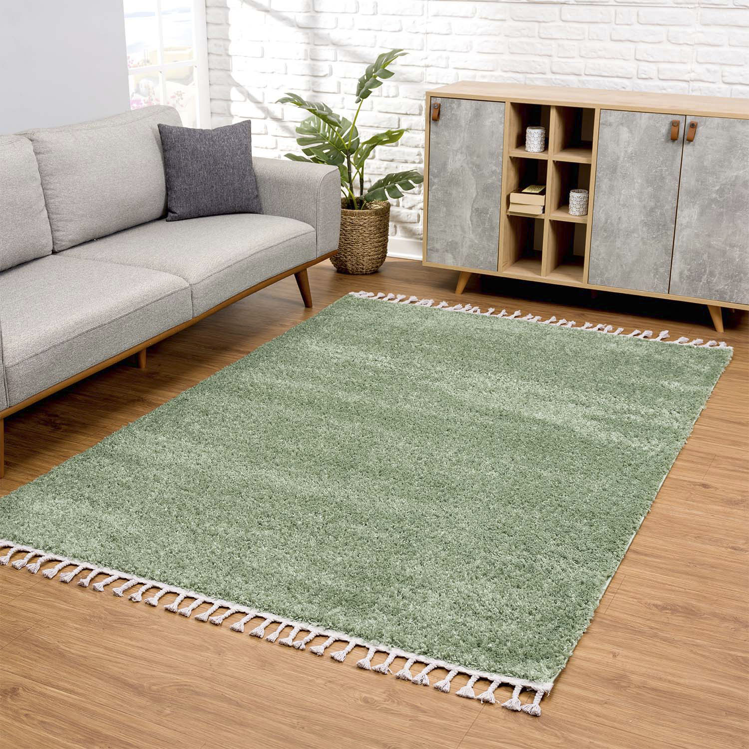 Carpet City Hochflor-Teppich »Pulpy 100«, rechteckig, sehr weich, mit Fransen, uni, viele Grössen, Wohnzimmer, Schafzimmer von Carpet City