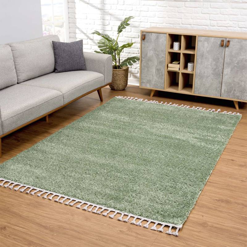 Carpet City Hochflor-Teppich »Pulpy 100«, rechteckig, 30 mm Höhe, sehr weich, mit Fransen, uni, viele Grössen, Wohnzimmer, Schafzimmer von Carpet City