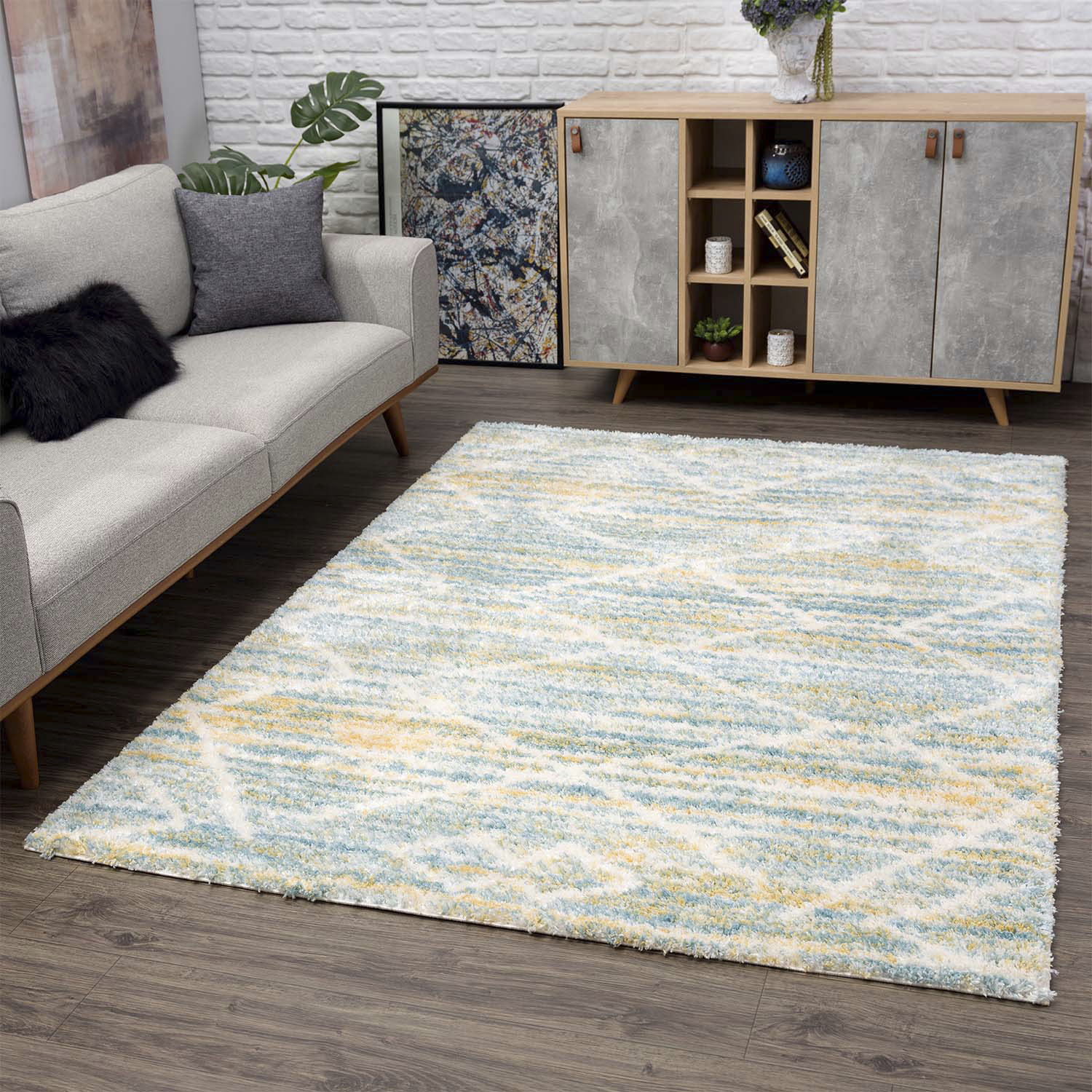 Carpet City Hochflor-Teppich »Pulpy 557«, rechteckig, 30 mm Höhe, besonders weich, Ethno Look, ideal für Wohnzimmer & Schlafzimmer Carpet City Hochflor-Teppich »Pulpy 557«, rechteckig, 30 mm Höhe, besonders weich, Ethno Look, ideal für Wohnzimmer & Schlafzimmer von Carpet City