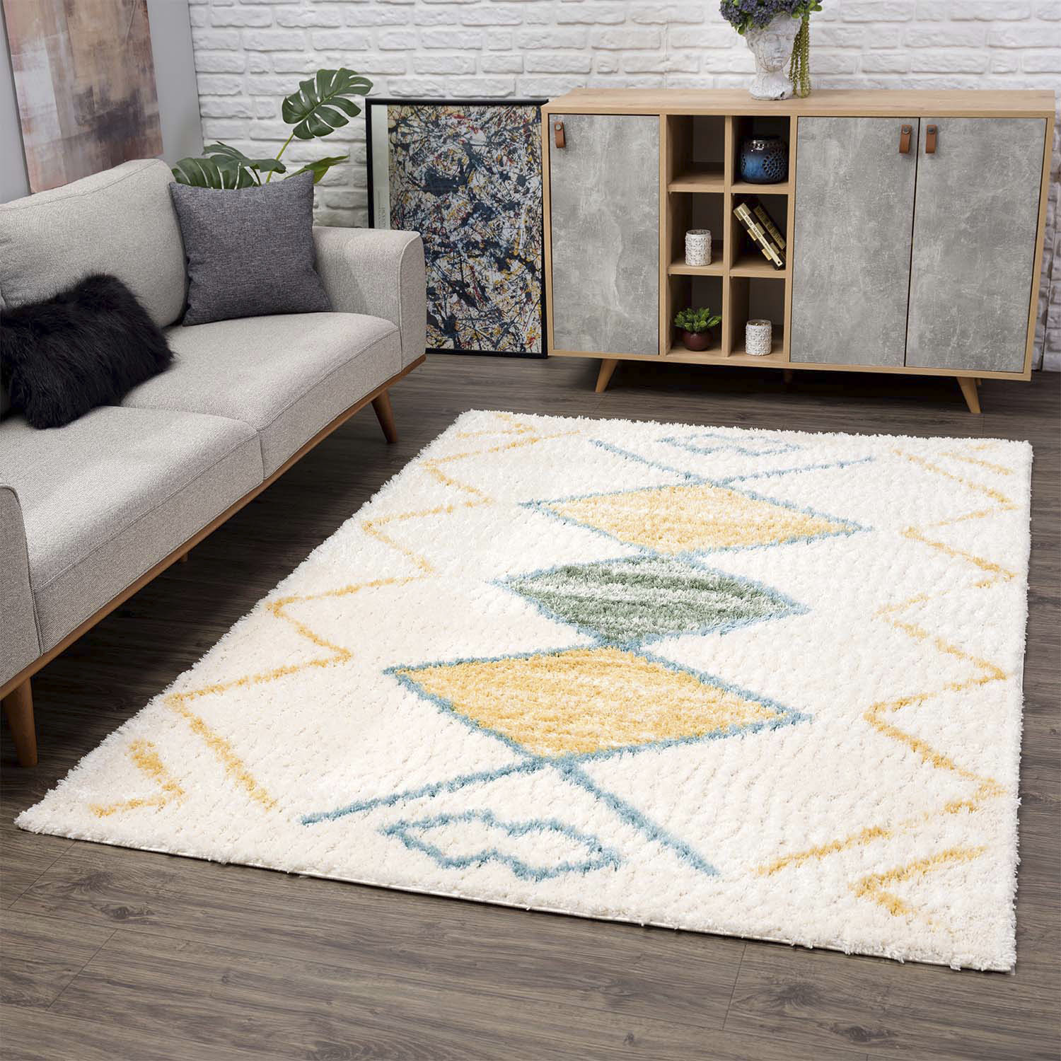 Carpet City Hochflor-Teppich »Pulpy 557«, rechteckig, 30 mm Höhe, besonders weich, Ethno Look, ideal für Wohnzimmer & Schlafzimmer Carpet City Hochflor-Teppich »Pulpy 557«, rechteckig, 30 mm Höhe, besonders weich, Ethno Look, ideal für Wohnzimmer & Schlafzimmer von Carpet City