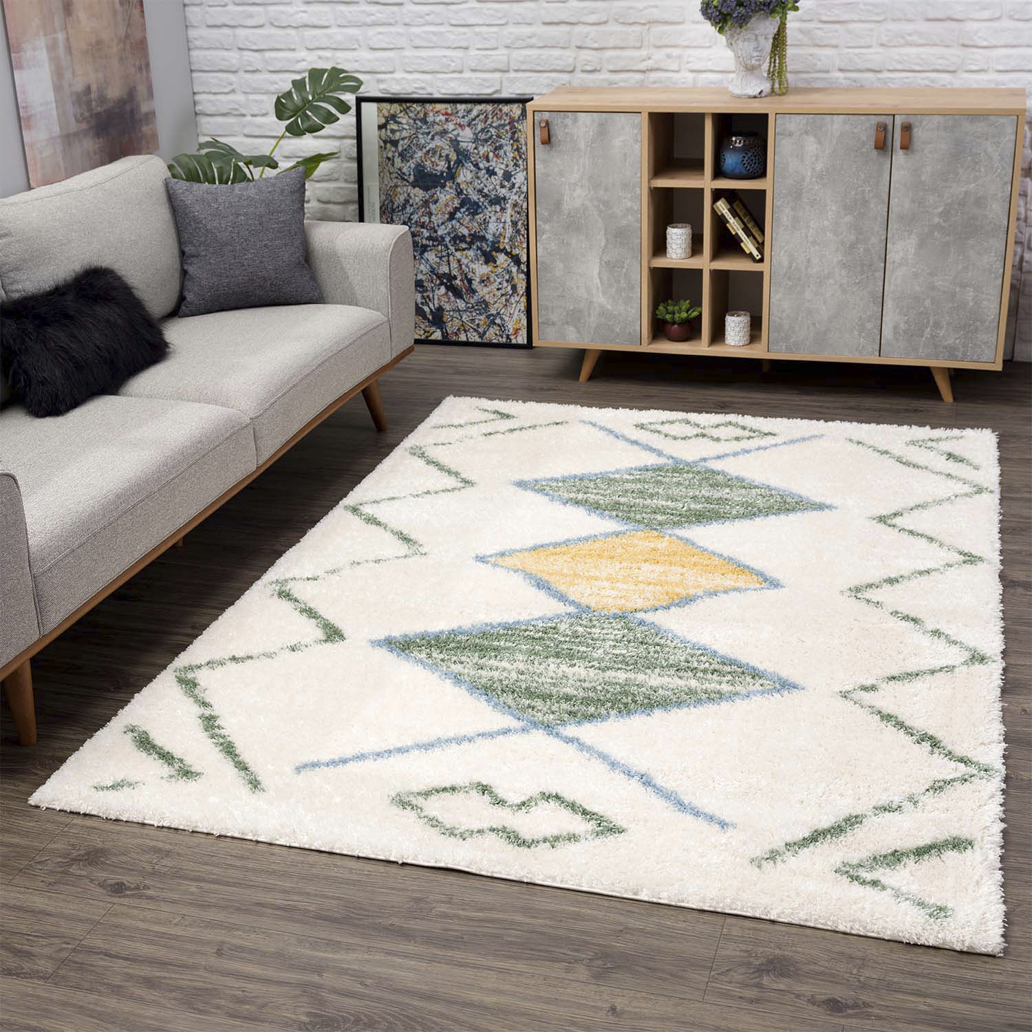 Carpet City Hochflor-Teppich »Pulpy 557«, rechteckig, 30 mm Höhe, besonders weich, Ethno Look, ideal für Wohnzimmer & Schlafzimmer Carpet City Hochflor-Teppich »Pulpy 557«, rechteckig, 30 mm Höhe, besonders weich, Ethno Look, ideal für Wohnzimmer & Schlafzimmer von Carpet City