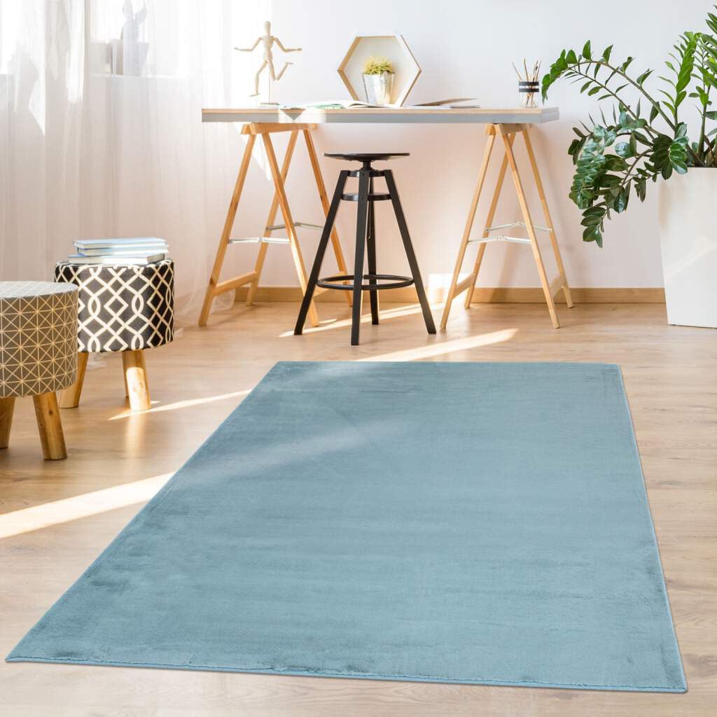 Carpet City Hochflor-Teppich »TOPIA 400«, rechteckig, Kunstfell-Teppich mit Kaninchenfell-Optik, Wohnzimmer, Schlafzimmer von Carpet City