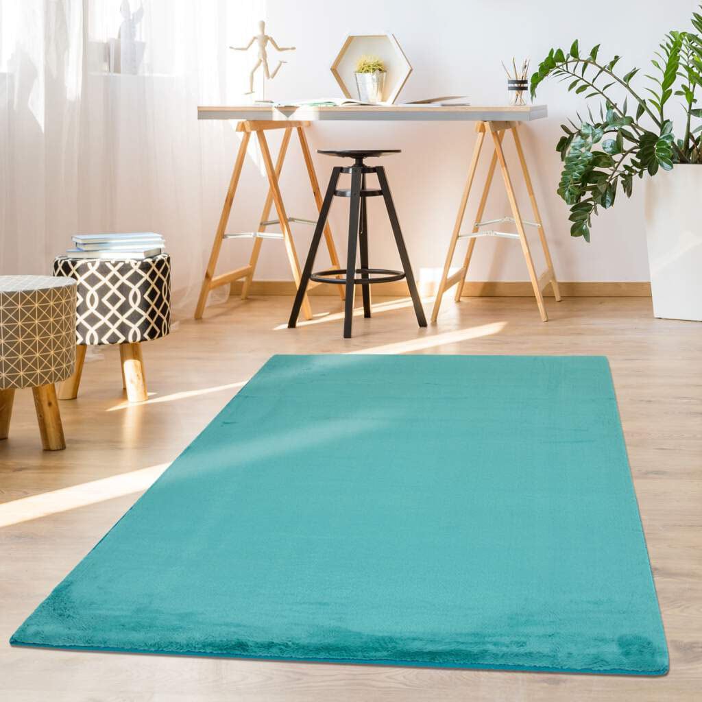 Carpet City Hochflor-Teppich »TOPIA 400«, rechteckig, 21 mm Höhe, Kunstfell-Teppich mit Kaninchenfell-Optik, Wohnzimmer, Schlafzimmer von Carpet City