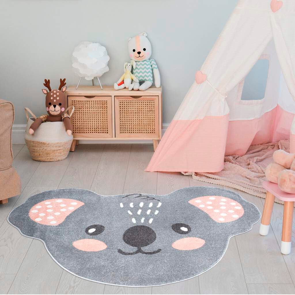 Carpet City Kinderteppich »ANIME892«, rechteckig, 11 mm Höhe, Kinderzimmer Teppich Modern mit Mond, Blumen, Wolken, Creme, Multi von Carpet City