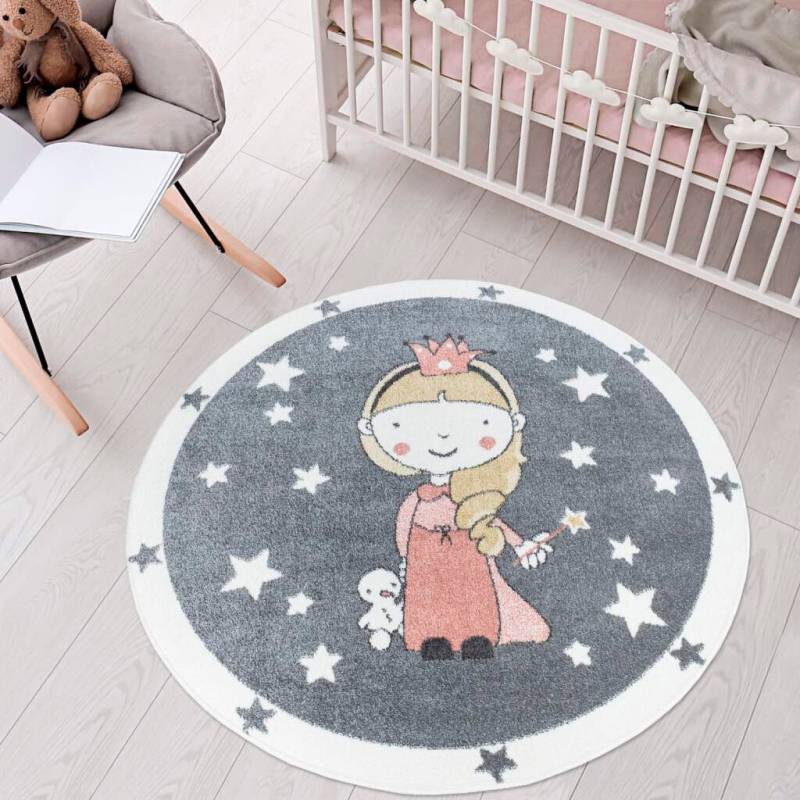 Carpet City Kinderteppich »ANIME893«, rund, 11 mm Höhe, Kinderzimmer Teppich Modern mit lustigen Cartoon-Figuren, Multi von Carpet City