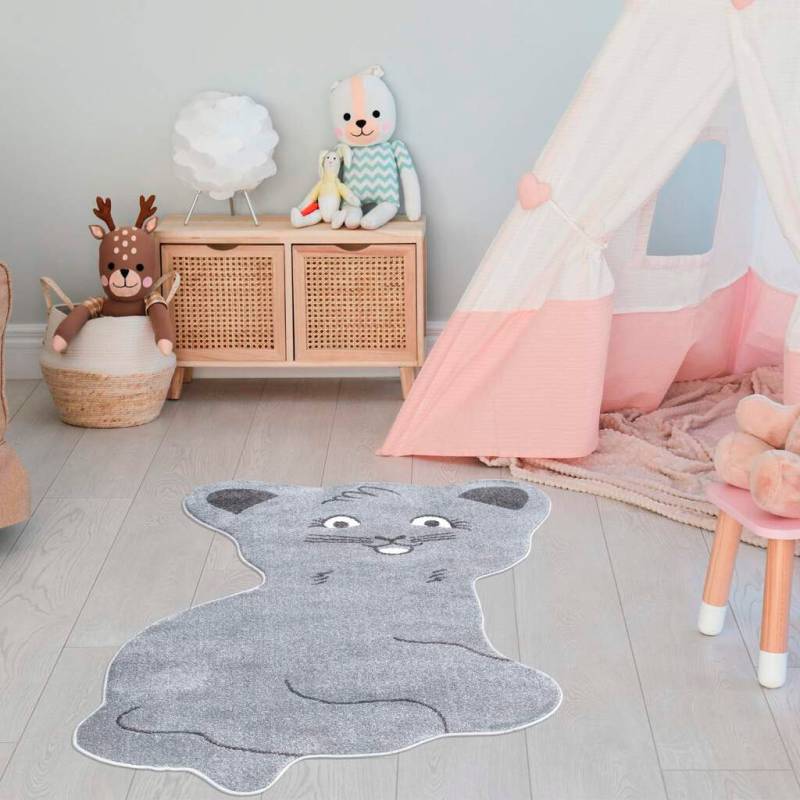 Carpet City Kinderteppich »ANIME894«, rechteckig, 11 mm Höhe, Kinderzimmer Teppich Modern mit Mond, Blumen, Wolken, Creme, Multi von Carpet City