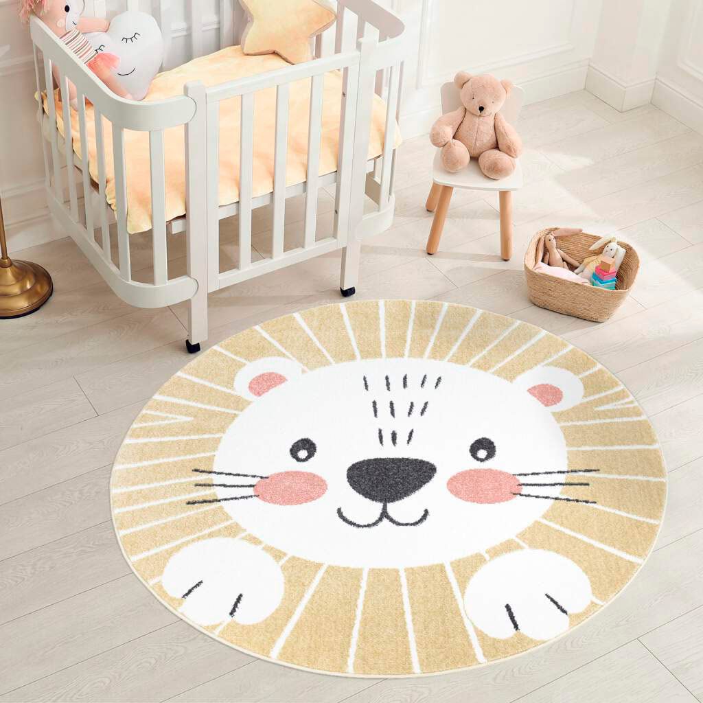 Carpet City Kinderteppich »ANIME897«, rund, Kinderzimmer Teppich Modern mit lustigen Cartoon-Figuren, Multi von Carpet City