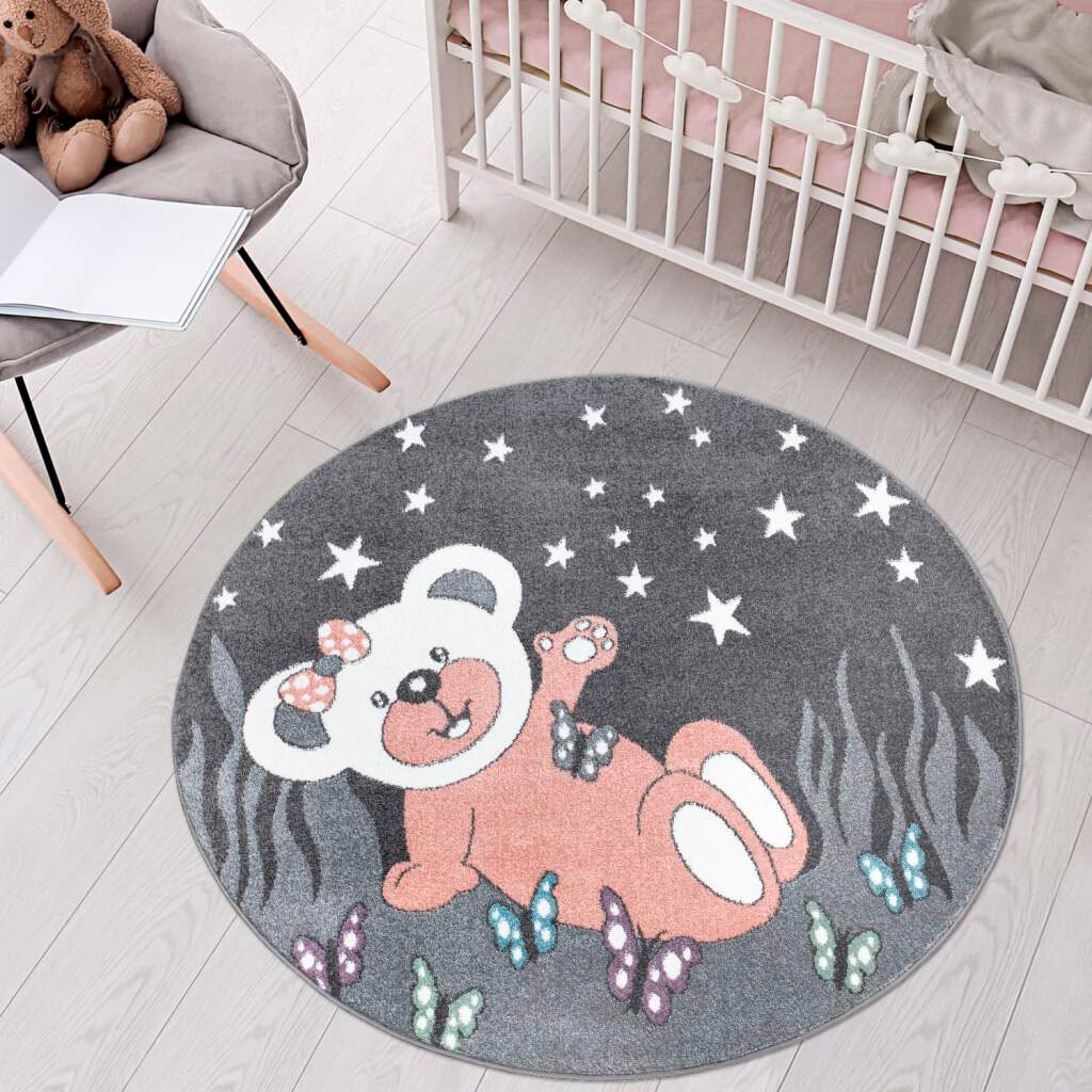 Carpet City Kinderteppich »ANIME916«, rund, 11 mm Höhe, Kinderzimmer Teppich Modern mit lustigen Cartoon-Figuren, Multi von Carpet City