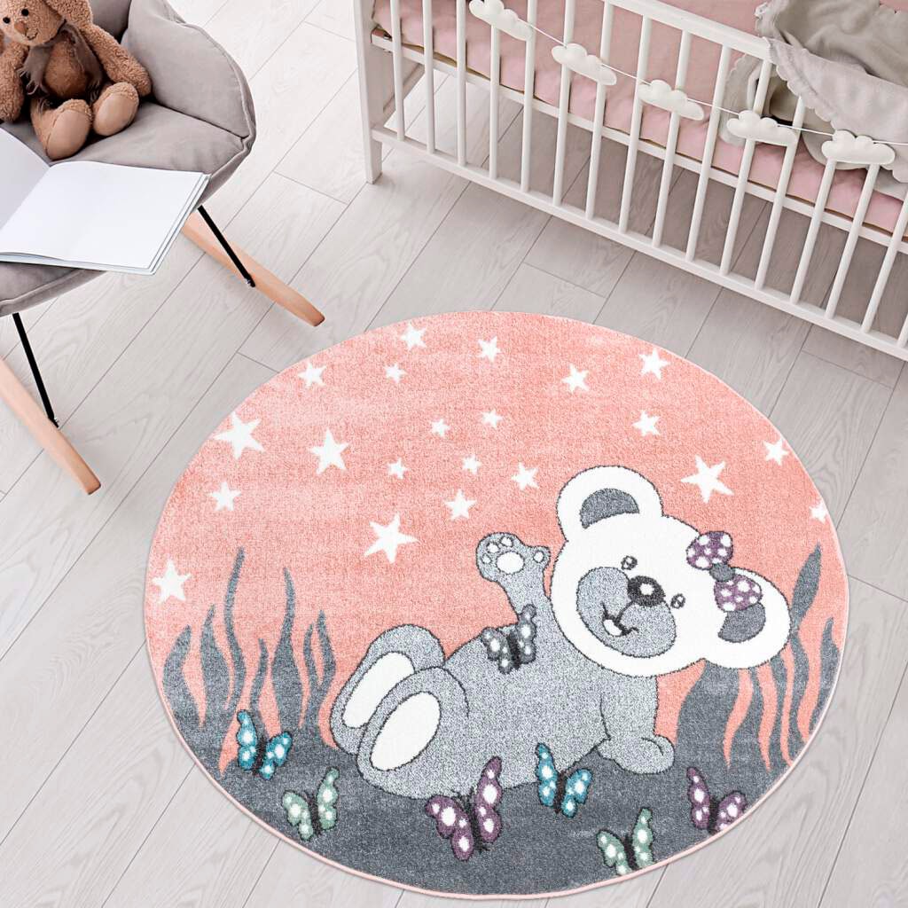 Carpet City Kinderteppich »ANIME916«, rund, 11 mm Höhe, Kinderzimmer Teppich Modern mit lustigen Cartoon-Figuren, Multi von Carpet City