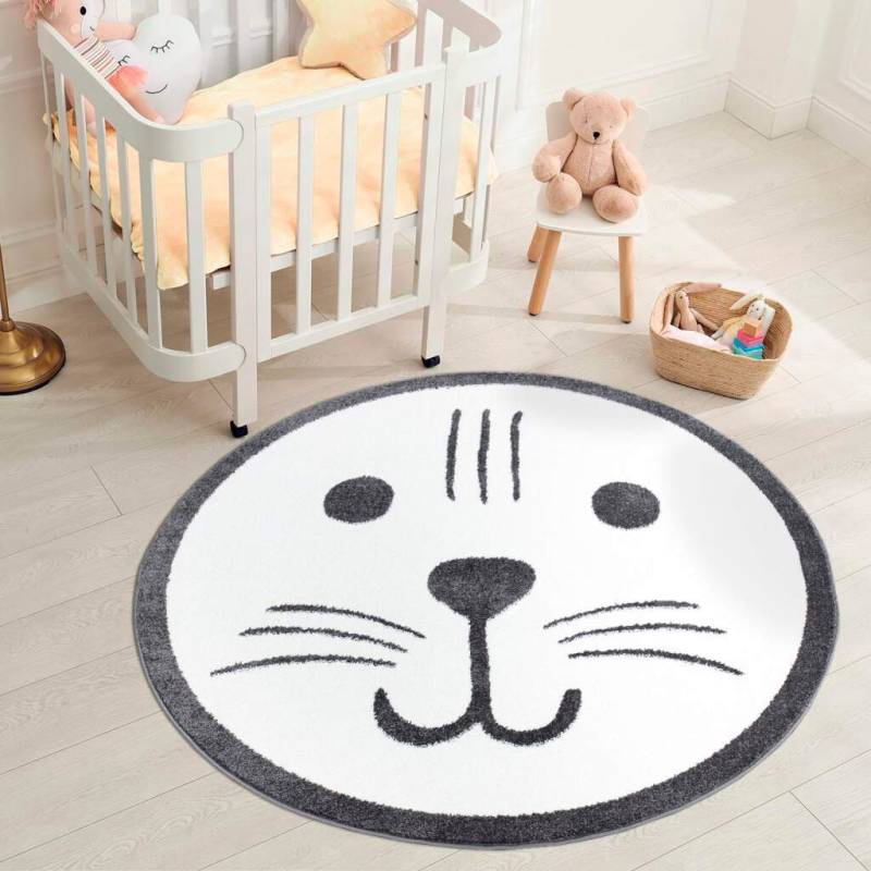 Carpet City Kinderteppich »ANIME918«, rund, 11 mm Höhe, Kinderzimmer Teppich Modern mit lustigen Cartoon-Figuren, Multi von Carpet City