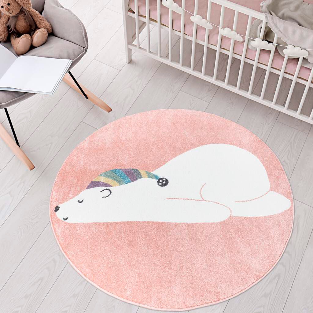 Carpet City Kinderteppich »ANIME921«, rund, Kinderzimmer Teppich Modern mit lustigen Cartoon-Figuren, Multi von Carpet City