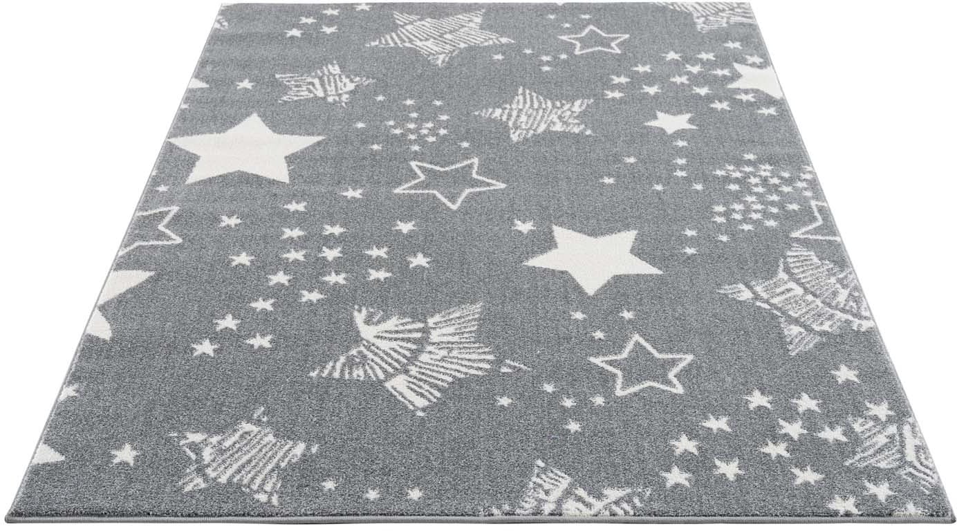 Carpet City Kinderteppich »Anime9387«, rechteckig, 11 mm Höhe, Sternen-Teppich, Weicher Flor, Pflegeleicht, Kinderzimmer von Carpet City